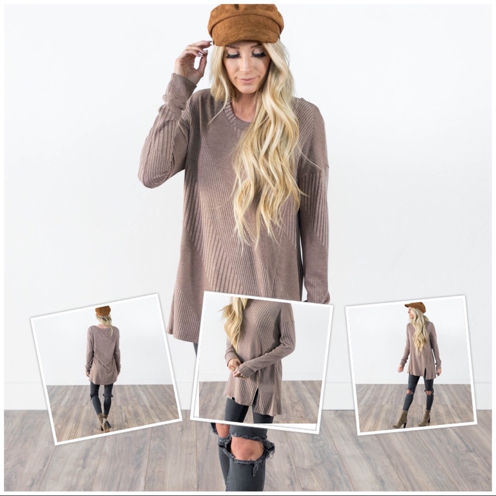 STYLISH Silky finish mocha art patterned sweater - Picture 5 of 6